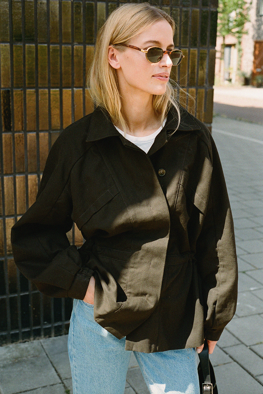 VESTE THARA MARRON