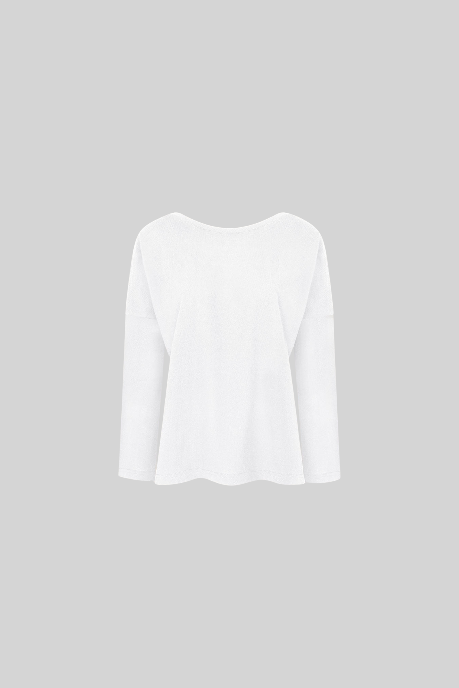 LONGSLEEVE V-BACK  BIAŁY