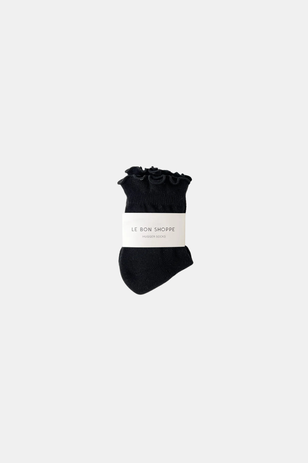 LE BON SHOPPE SKARPETKI RUFFLED HUGGER CREW BLACK