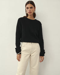 PALM WOOLEN SWEATER BLACK PALM