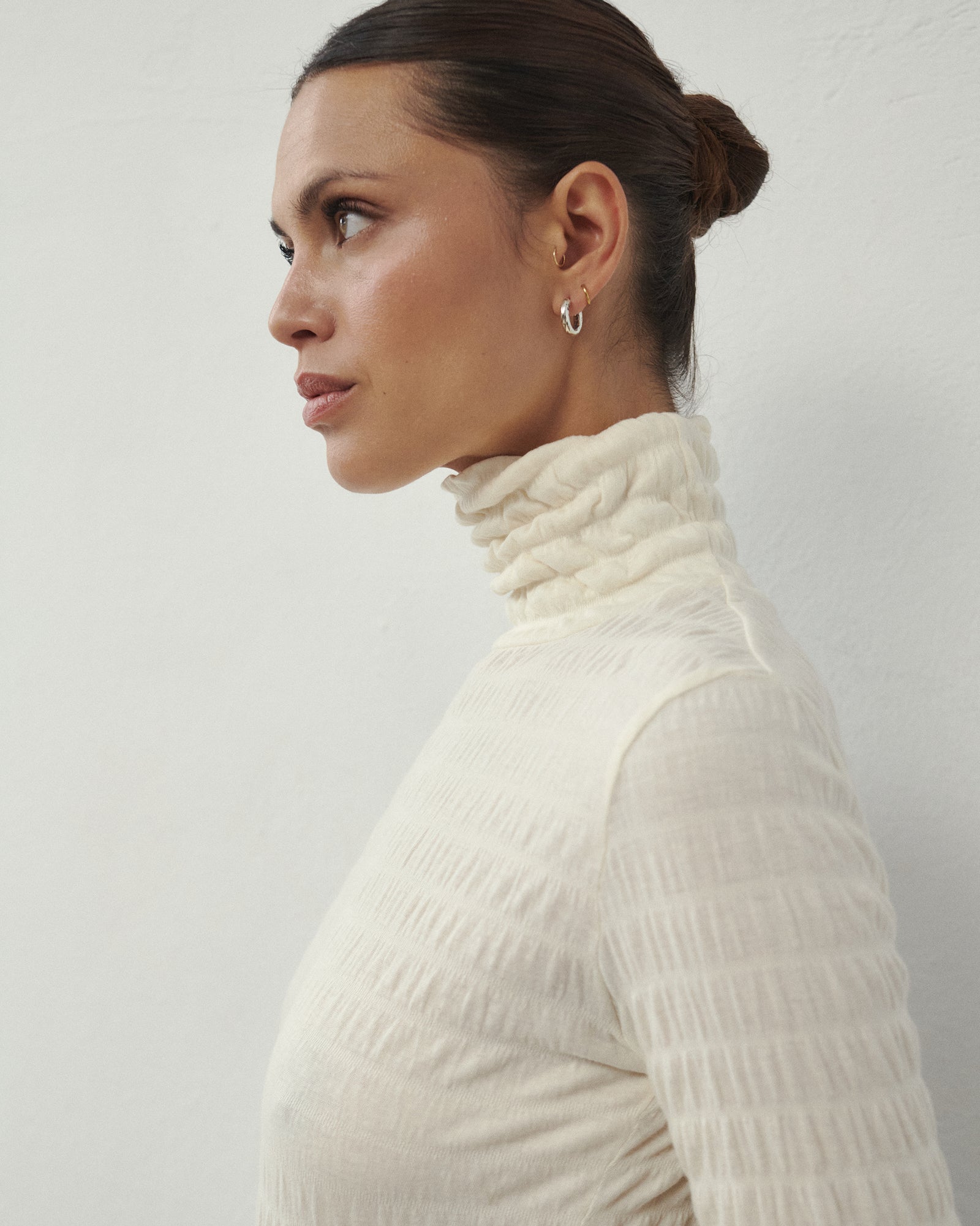 WAFFLE LONGSLEEVE ÉCRU