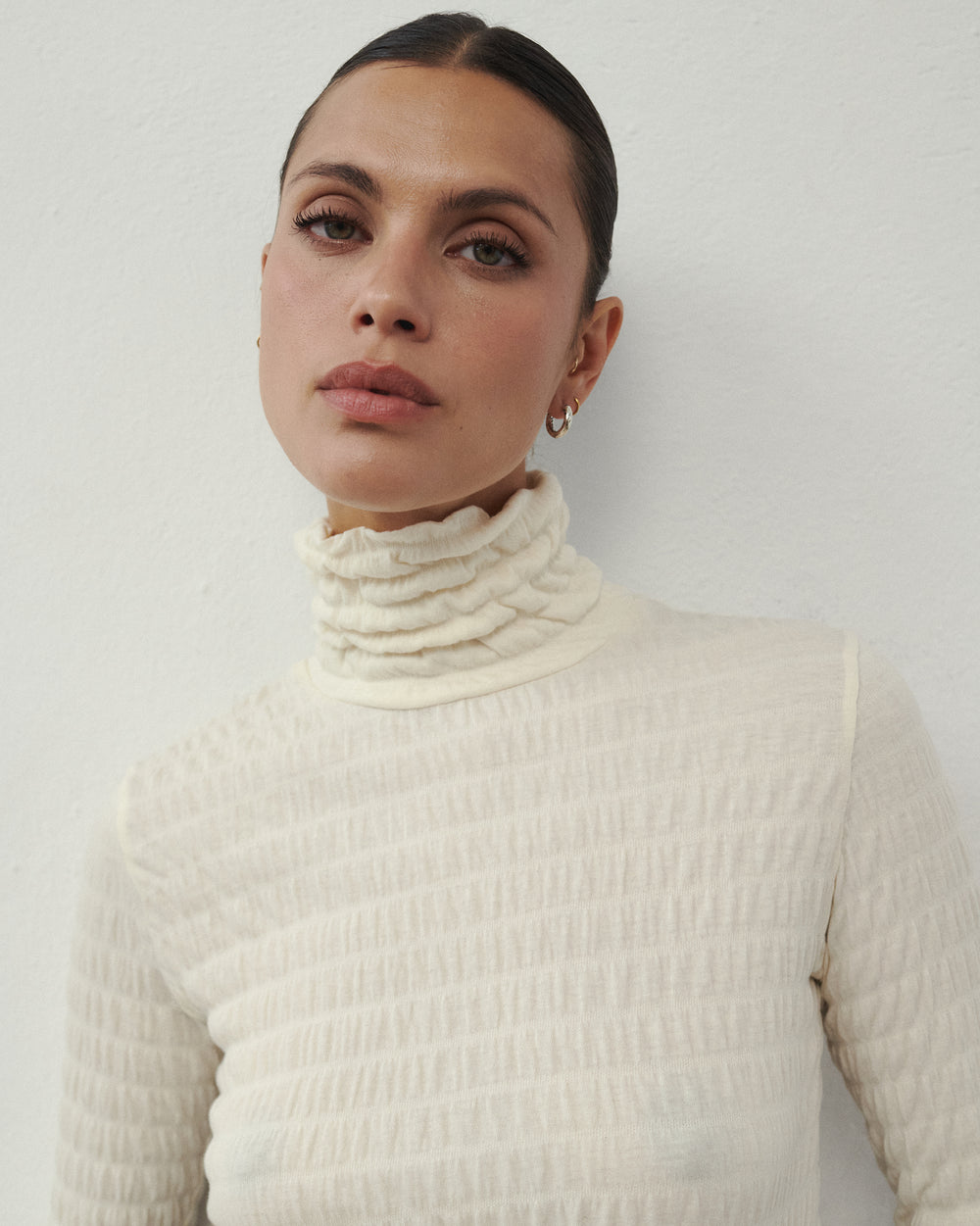 WAFFLE LONGSLEEVE ÉCRU