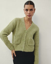 GETTY WOLLSTRICKJACKE GRÜN