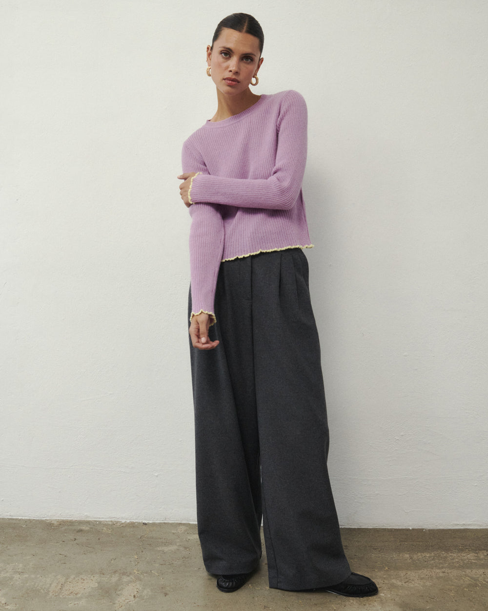 LANGÄRMELIGES WOLL-LOOM-SHIRT
