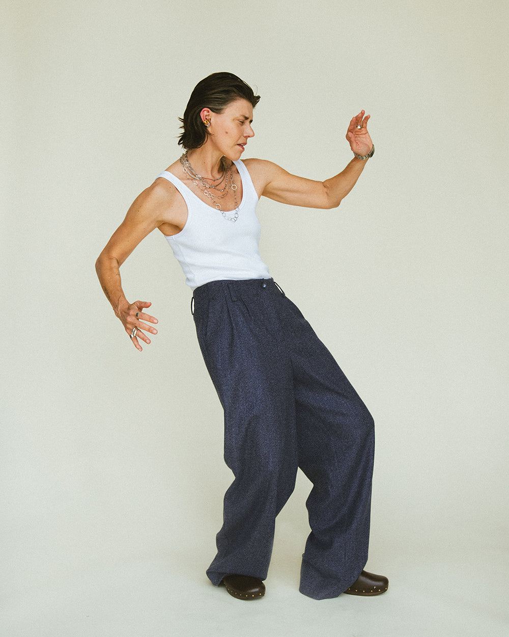 PANTALON EN LAINE SERIOUS MARINE