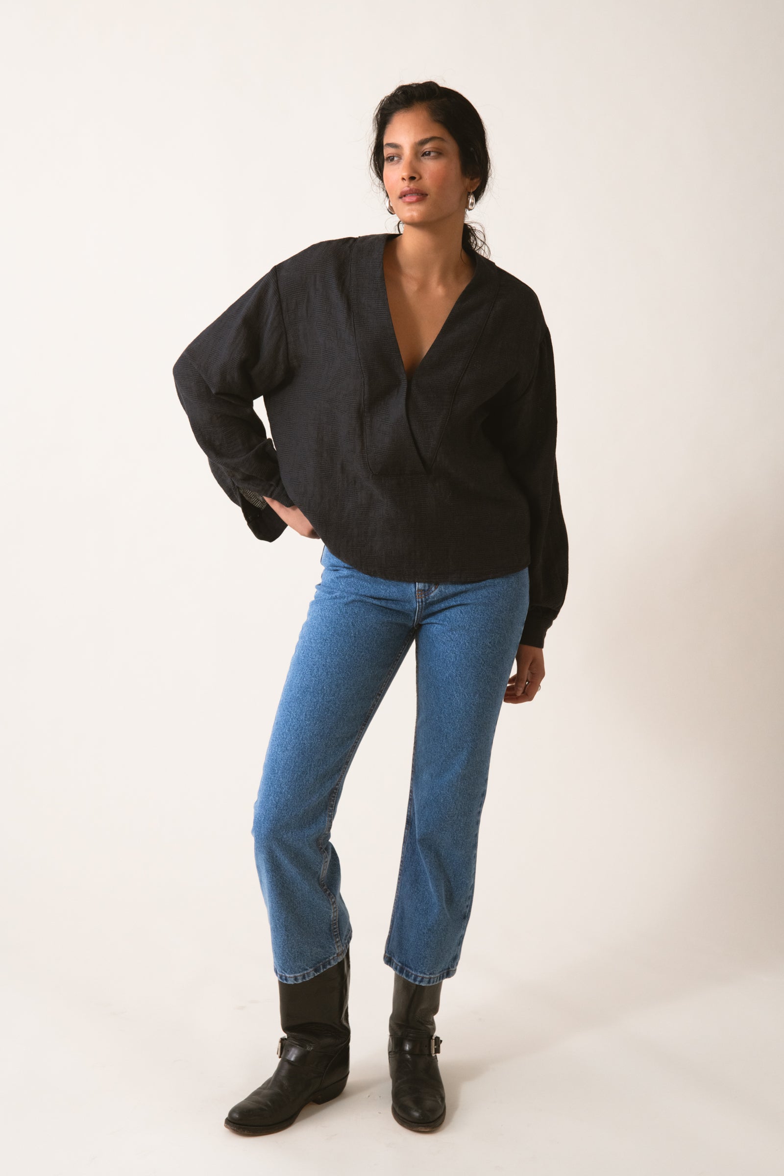 FLAIRE BLOUSE GRAPHITE