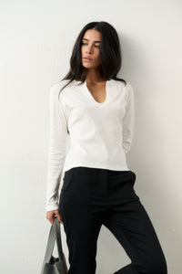 NICK LANGARM SHIRT WEISS