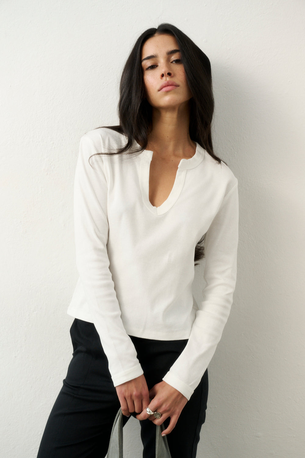 NICK LANGARM SHIRT WEISS