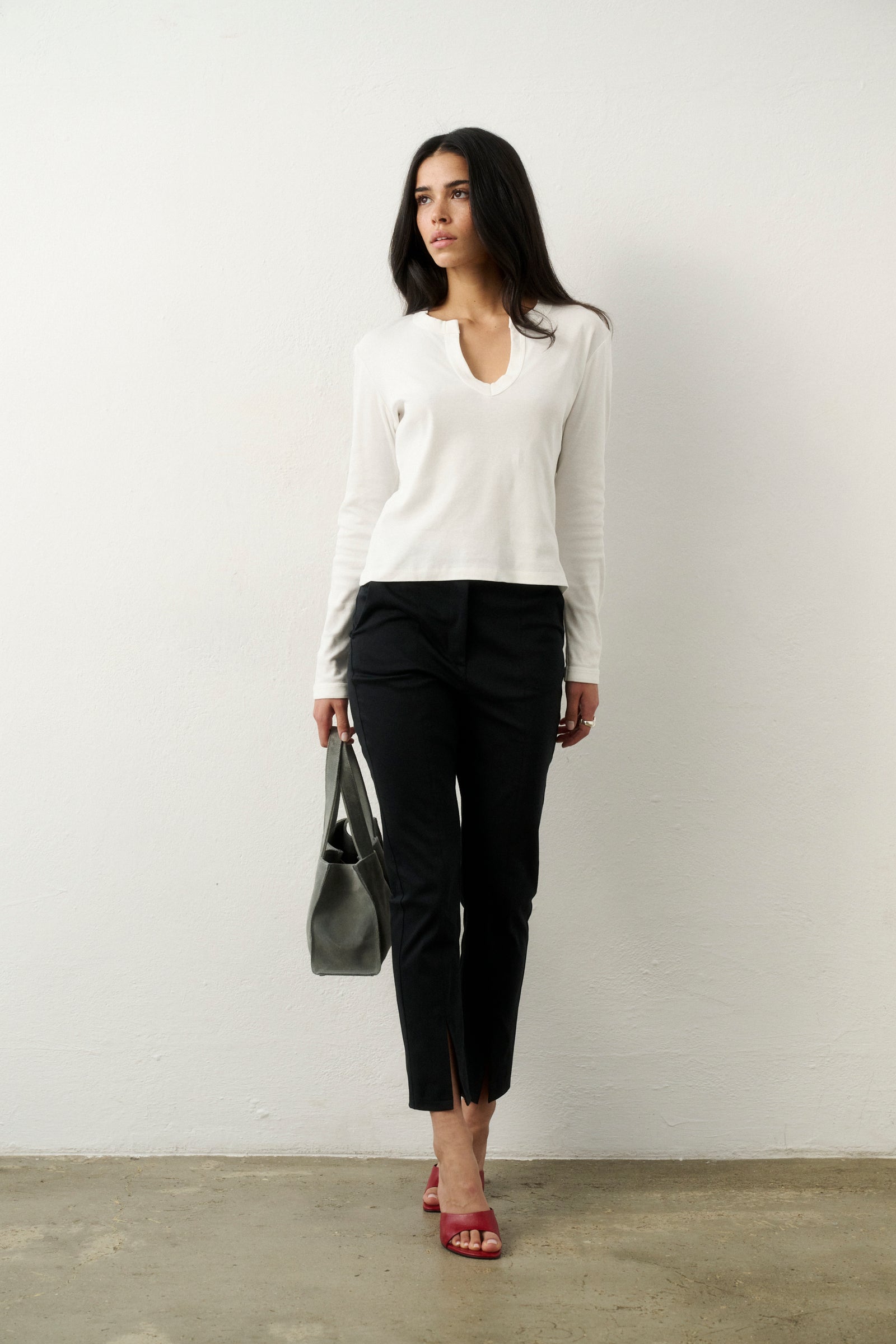 NICK LANGARM SHIRT WEISS