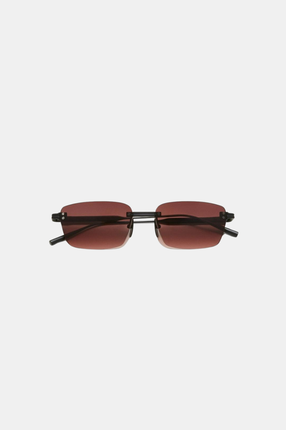 CHIMI EYEWEAR RIMLESS CUBIC SUNGLASSES RED