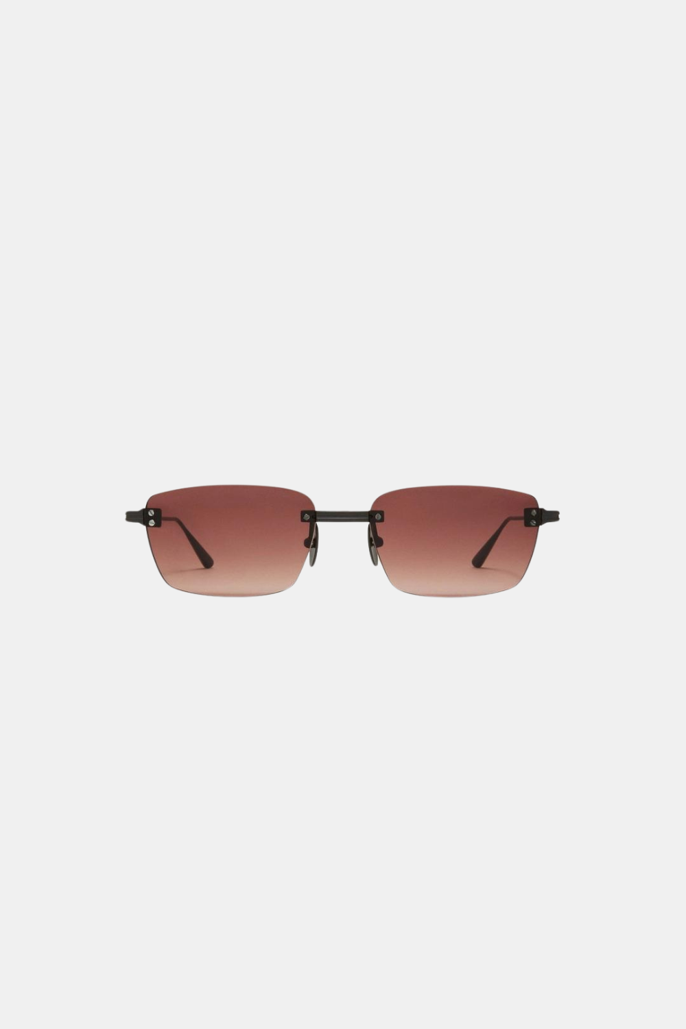 CHIMI EYEWEAR RIMLESS CUBIC SUNGLASSES RED
