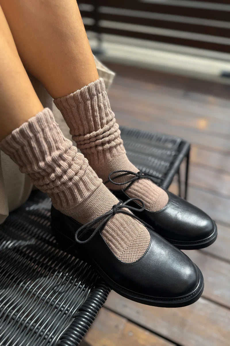 LE BON SHOPPE BALLET SOCKS MOCHA MOUSSE