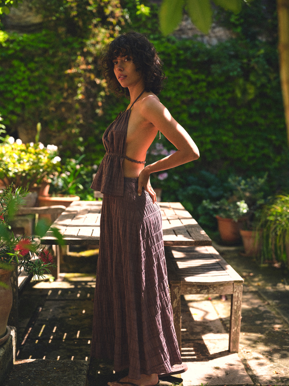 BRISA SKIRT BROWN