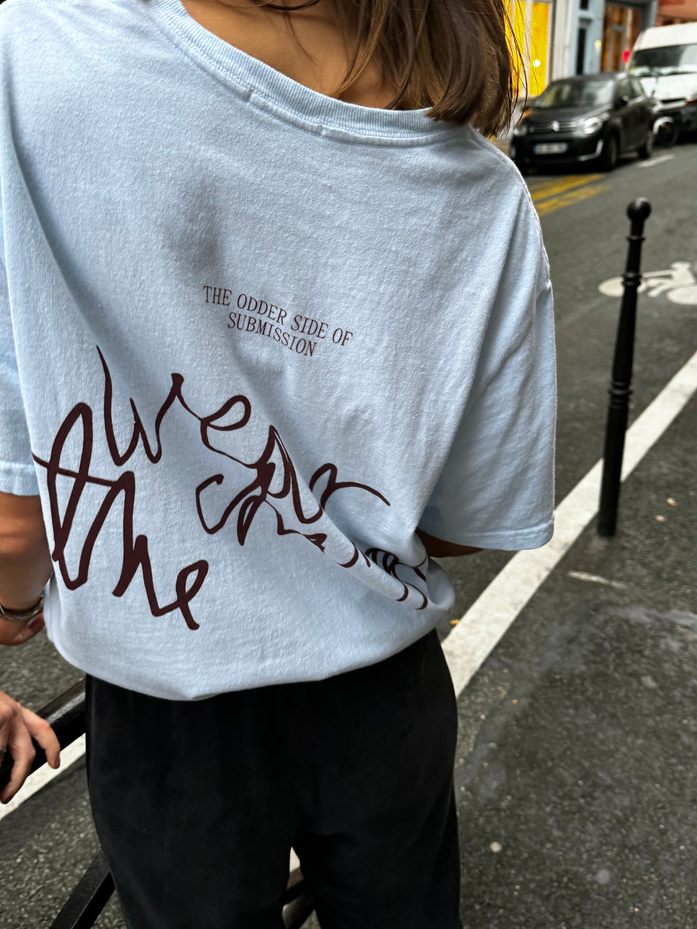 T-SHIRT BAWEŁNIANY WEAR THE CHANGE BŁĘKITNY