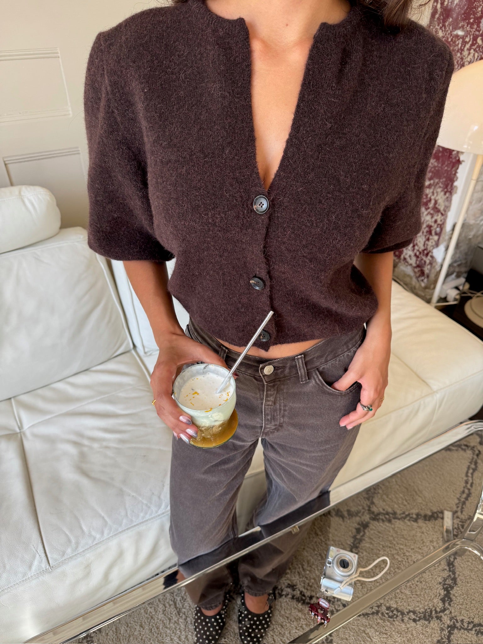 BRANDO WOLLCARDIGAN BRAUN