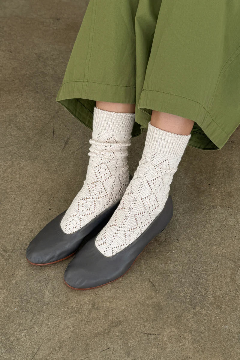 LE BON SHOPPE SKARPETKI MODAL EYELET OYSTER