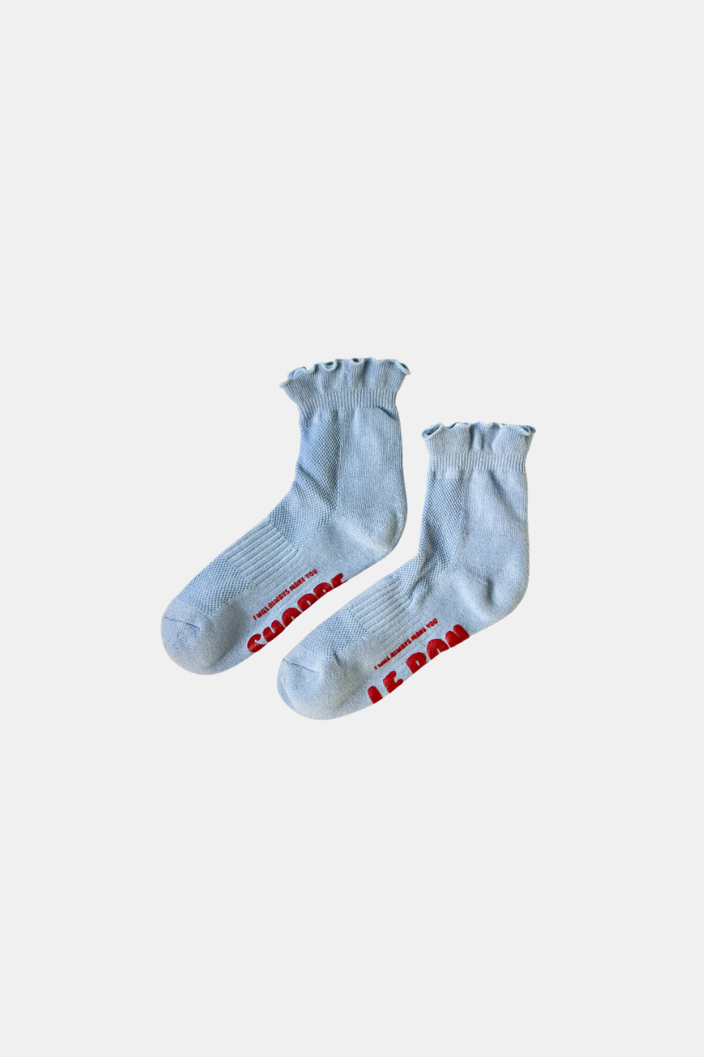 LE BON SHOPPE SKARPETKI RUFFLED HUGGER CREW PERIWINKLE